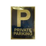Privat Parkering - metal skilt