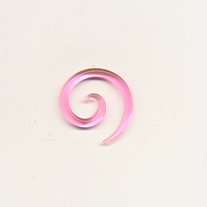 Spiral stretch - lyserød gennemsigtig