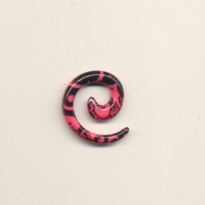 Pink stretch med sort mønster