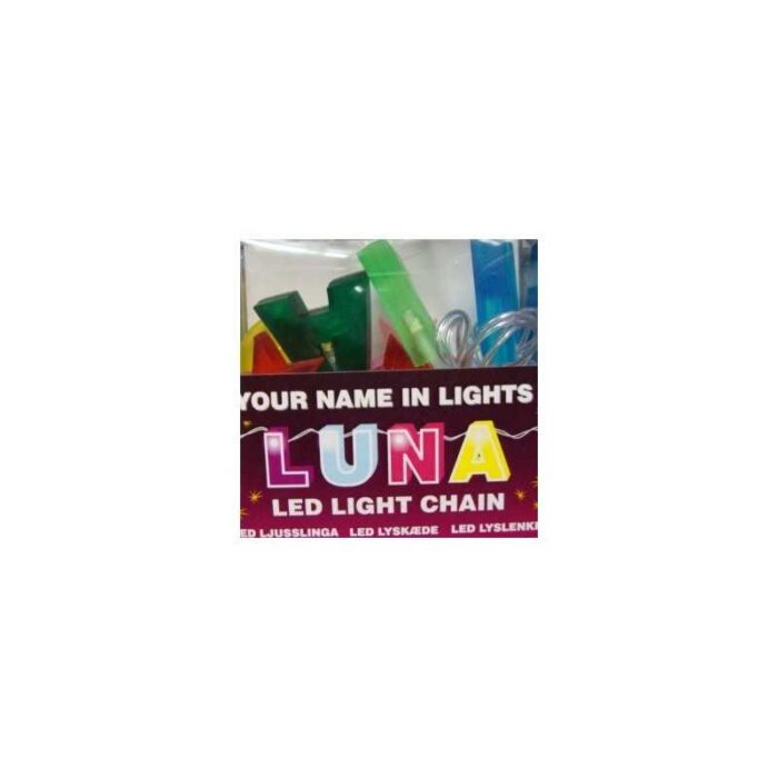 Lyskæde med navn - Luna
