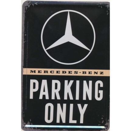 Metal postkort - Mercedes Benz - Parking Only