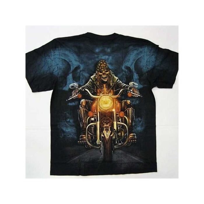 Vild motorcyklist - T-shirt med overalt print