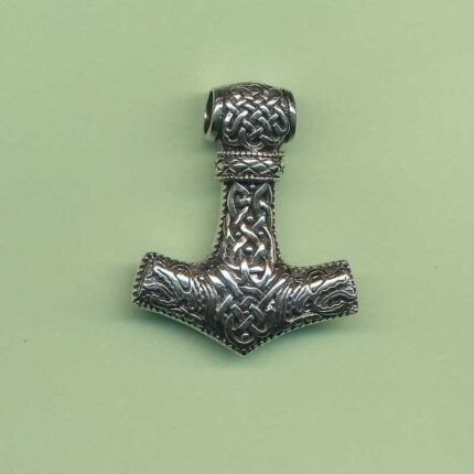 Thors hammer sølv vedhæng med keltiske tegn