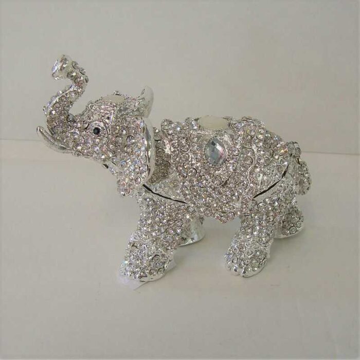 Sølv elefant - smykkeskrin