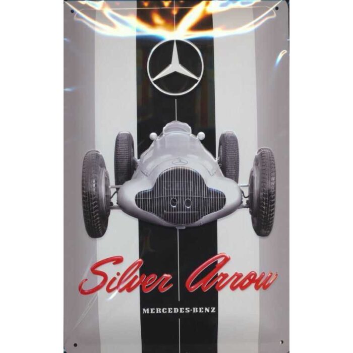 Mercedes-Benz Silver Arrow - metal skilt