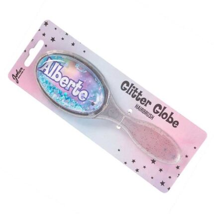 Alberte - clear hårbørste med blå glitter