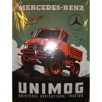 Mercedes Benz UNIMOG - metal skilt