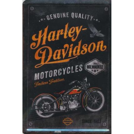 Metal postkort - Harley Davidson