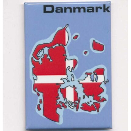 Magnet til køleskab - Danmarkskort