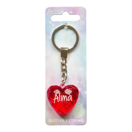 Nøglering med hjerte og Alma