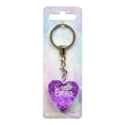 Hjerte nøglering med Emilia