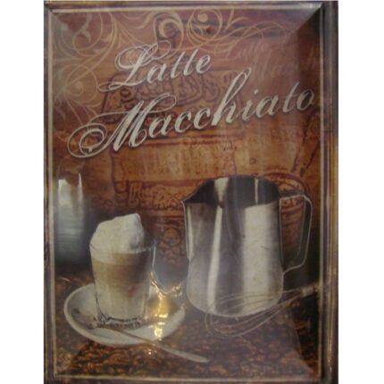Metal skilt - Latte Macchiato