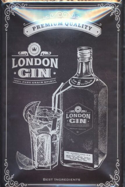 London gin - metal skilt